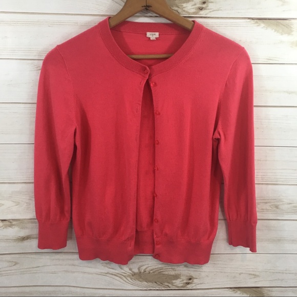 J. Crew Sweaters - J. Crew Women’s Salmon Layering Cardigan Size L